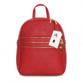 Rucsac din piele naturala, model DiAmanti Salvo Rosso